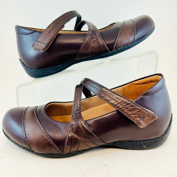 Kumfs Ziera Brown Xray Z Strap Mary Janes Flats size 36 5.5 - Picture 5 of 11